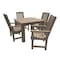 Highwood Usa Lehigh 5pc Square Outdoor Patio Furniture Dining Set AD-DNL44-WBR - alternate 1